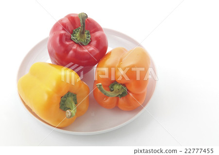 辣椒粉三種顏色高角度橫向位置右手 辣椒粉三種顏色高角度橫向位置右手 22777455