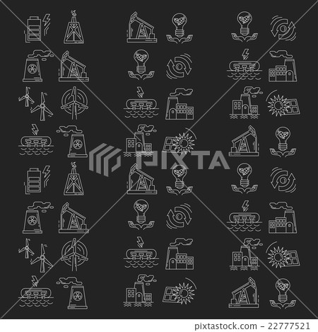 Energy Ecology and Pollution Vector set of icons Energy Ecology and Pollution Vector set of icons 22777521