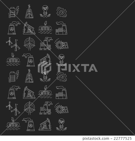 Energy Ecology and Pollution Vector set of icons 22777525