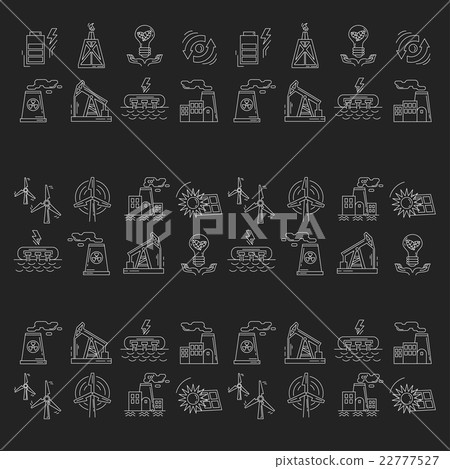 Energy Ecology and Pollution Vector set of icons 22777527