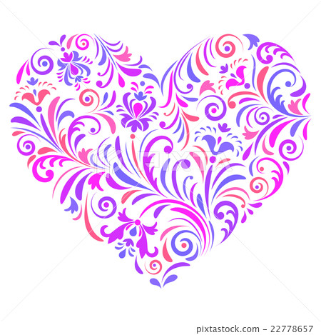 heart on white background - Stock Illustration [22778657] - PIXTA