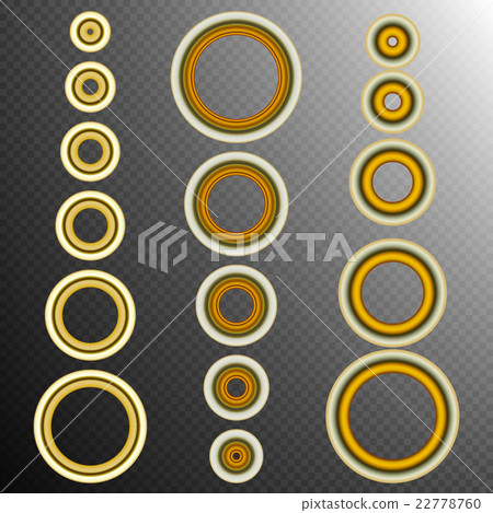 set of 16 Golden rings. EPS 10 set of 16 Golden rings. EPS 10 22778760
