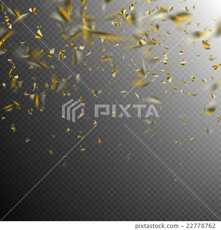 Golden confetti isolated on dark. EPS 10 22778762