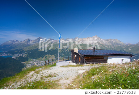 Panorama of the Upper Engadine from Muottas Muragl Panorama of the Upper Engadine from Muottas Muragl 22779538