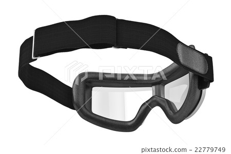 Leather retro glasses with strap, bottom view 22779749