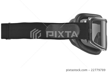 Goggles with stripe on strap, side view 22779789