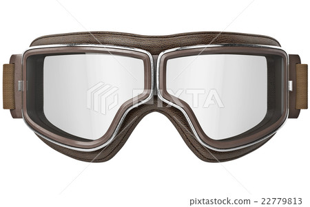 Old fashioned cheap aviator goggles