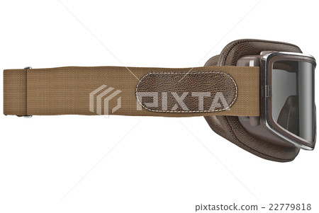 Brown glasses with strap, side view 22779818