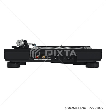 Panel dj vinyl player, back view Panel dj vinyl player, back view 22779877