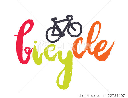 Handwritten word Bicycle , painted brush Handwritten word Bicycle , painted brush 22783407