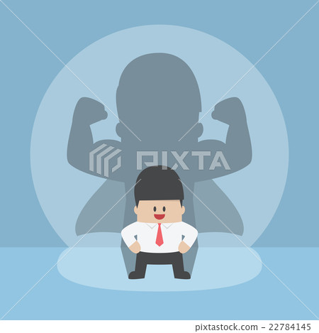 Businessman with his strong shadow Businessman with his strong shadow 22784145