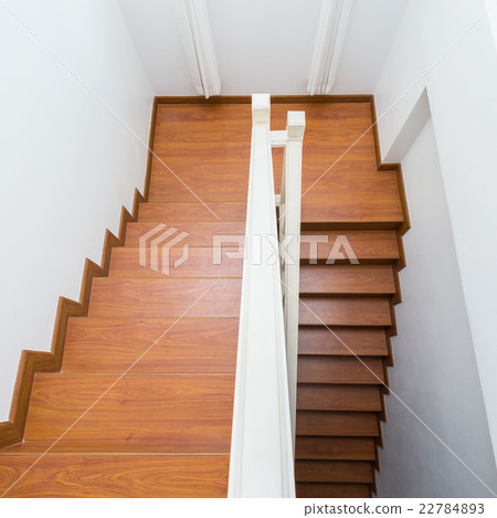 wooden staircase made from laminate wood 22784893