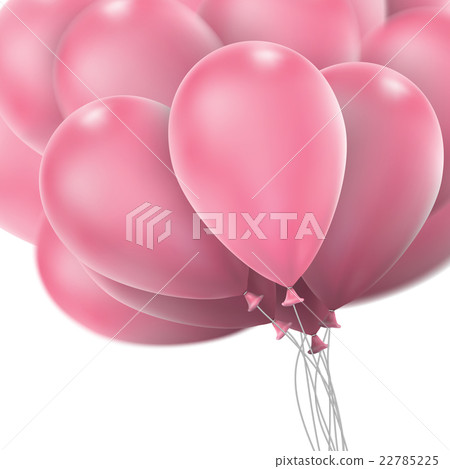 Pink glossy balloons. EPS 10 22785225