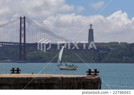 bridge the 25 april on river Tejo bridge the 25 april on river Tejo 22786081