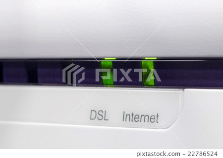 ADSL modem connected to the internet 22786524