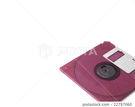 Fuchsia pink floppy disk isolated white background Fuchsia pink floppy disk isolated white background 22787060