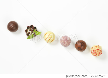 assorted chocolate pralines 22787576