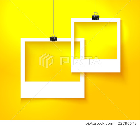Paper photo frames composition. Vector template Paper photo frames composition. Vector template 22790573