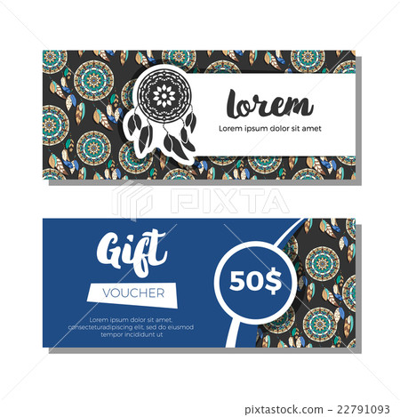 Gift vouchers with floral background Gift vouchers with floral background 22791093