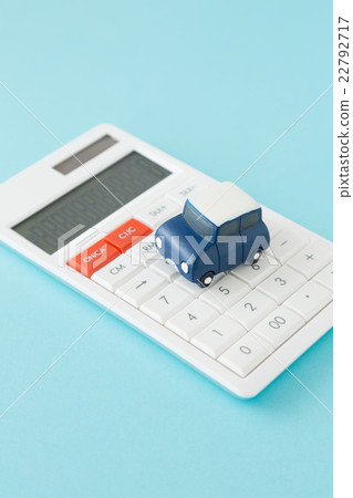 Car and calculator blue back 22792717