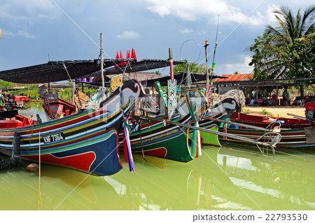 Taditional fisherman boats in Kelantan, Malaysia 22793530