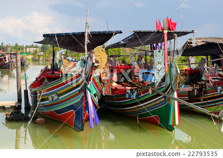 Taditional fisherman boats in Kelantan, Malaysia Taditional fisherman boats in Kelantan, Malaysia 22793535