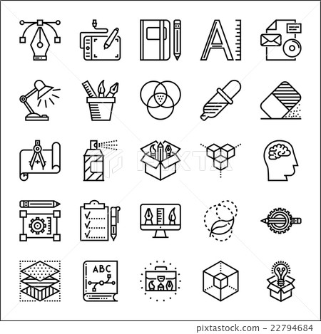 Graphic Design Thin Line Icons Set - Stock Illustration [22794684] - PIXTA