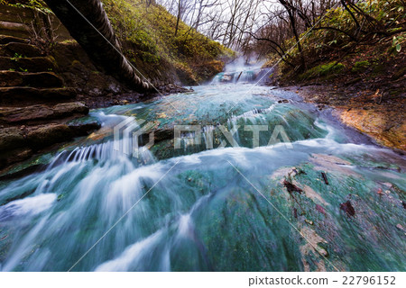 Oyunumagawa Hot spring waterfall, Noboribetsu 22796152