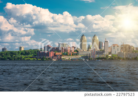 large buildings near the river 22797523