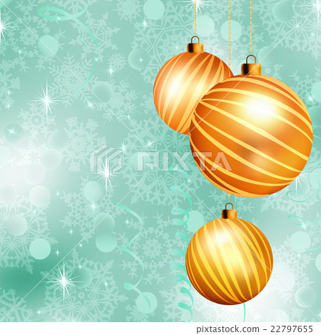 Christmas ball on abstract blue lights. EPS 10 Christmas ball on abstract blue lights. EPS 10 22797655