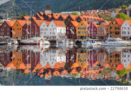 Famous Bryggen street in Bergen, UNESCO, Norway 22798630