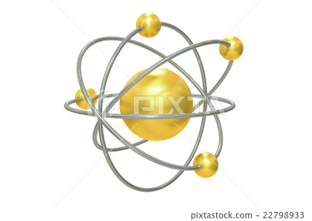 Atom, 3D rendering Atom, 3D rendering 22798933