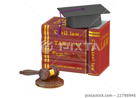 Graduation Hat with Judge Gavel and 