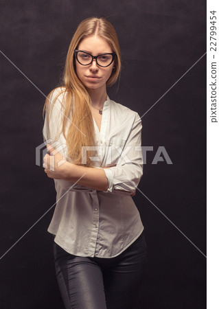young woman skeptic 22799454
