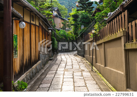 Kyoto stone wall street 22799631
