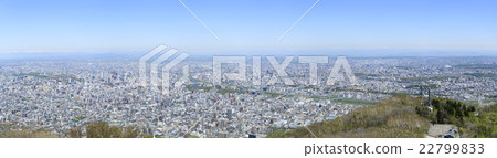 Sapporo Miwawa Mountain View from the top (Panorama) 22799833