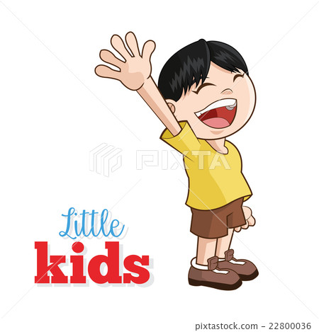 Cartoon of happy little Kids, vector illustration 22800036