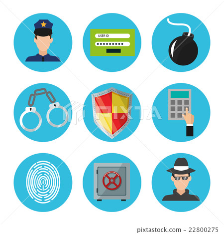 Security cartoon illustration, vector design 22800275