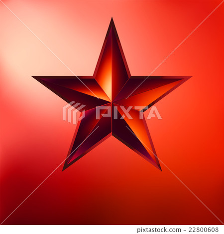 Illustration of a Red star on red. EPS 8 22800608