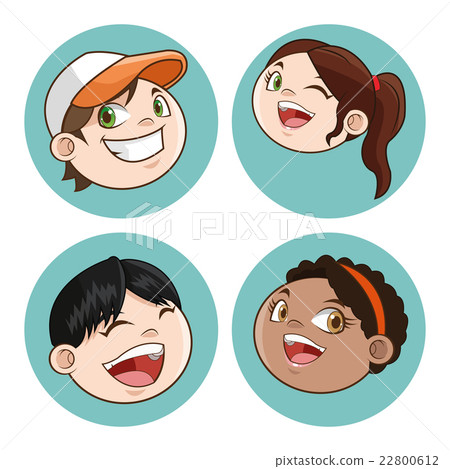 Happy cartoon Kid, colorful design 22800612