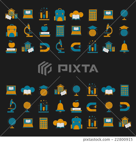School and education vector icons on blackboard School and education vector icons on blackboard 22800915