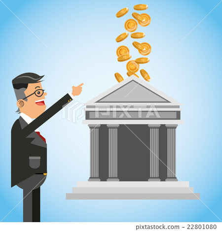 money illustration over blue background design 22801080