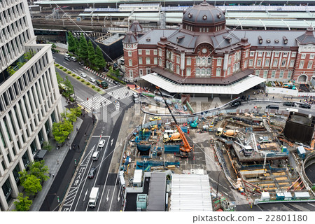 Tokyo Station Marunouchi Central Exit Construction landscape 22801180