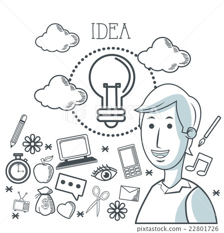 Doodle icon design. idea icon. draw concept 22801726