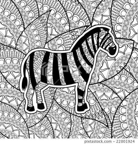 Animal design. Adult coloring concept. white Animal design. Adult coloring concept. white 22801924