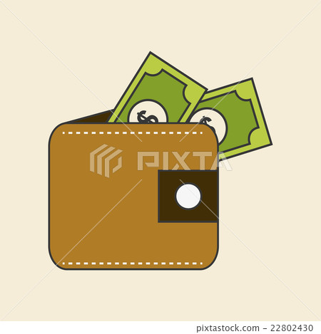 wallet icon design, vector illustration 22802430
