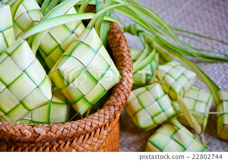 Ketupat (rice dumpling),Malaysian food. 22802744
