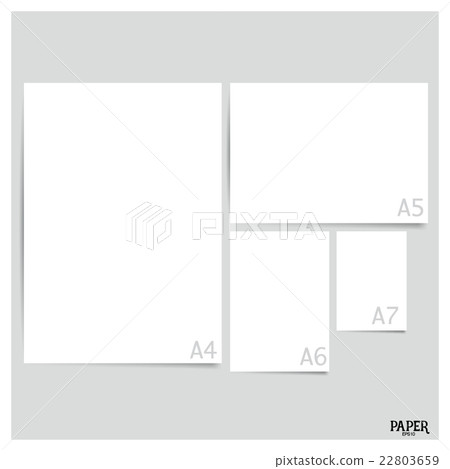 Collection of white papers, ready for your message. Vector illustration. 22803659