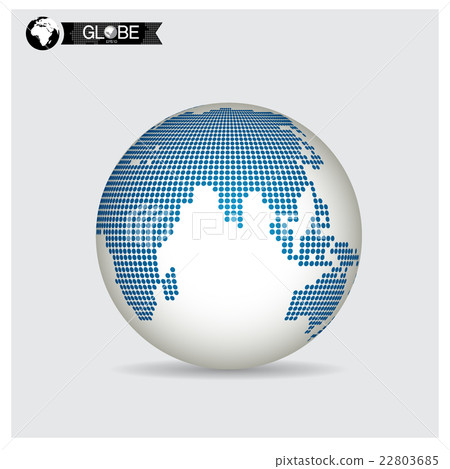 Modern Globe, vector illustration. 22803685