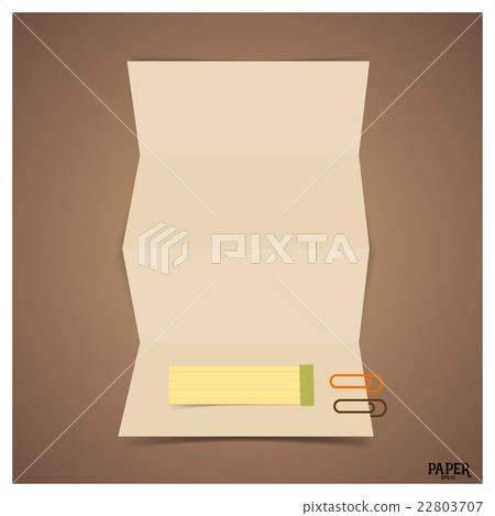 Vintage blank paper brochure mockup. Vector illustration. Vintage blank paper brochure mockup. Vector illustration. 22803707